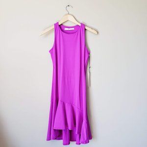 Susana Monaco Ruffle Sleeveless Dress Purple